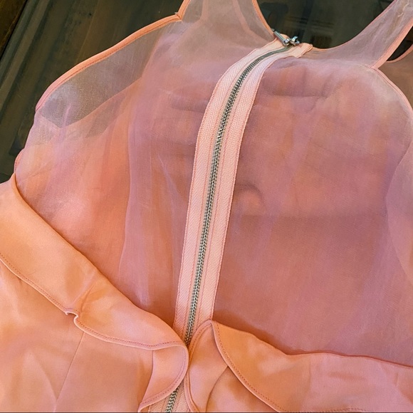 Rebecca Taylor Silk Dress Peach Colored Size 0 - Picture 11 of 13